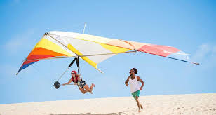 Outer Banks hang gliding scene